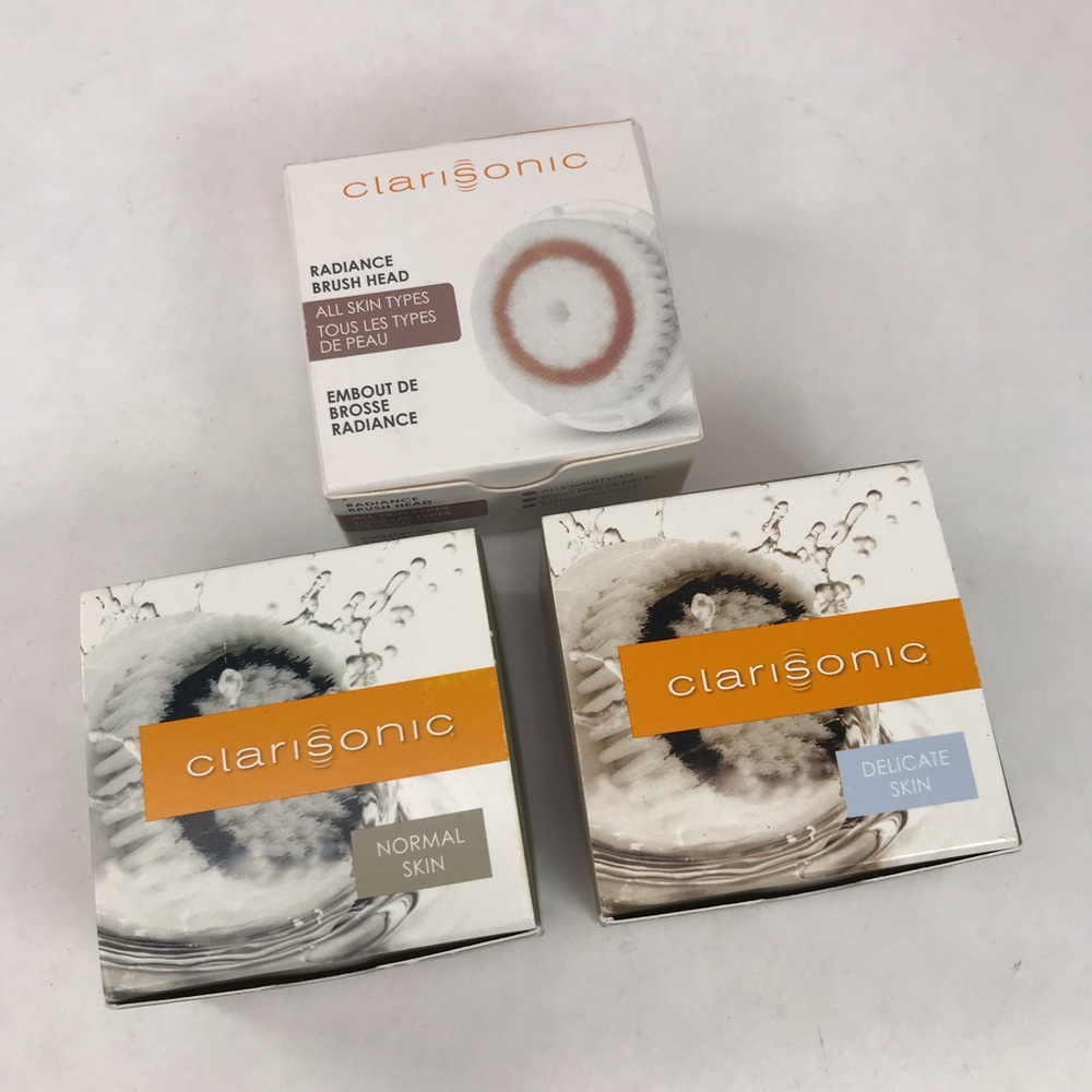 Clarisonic Replacement Brush Heads Normal Delicate Radiance Lot of 3 New